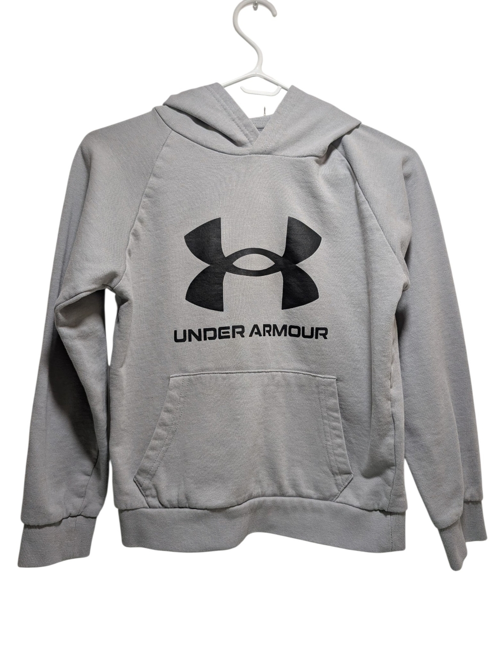 Under Armour ColdGear Boys Medium Light Gray Pullover - Loose Fit